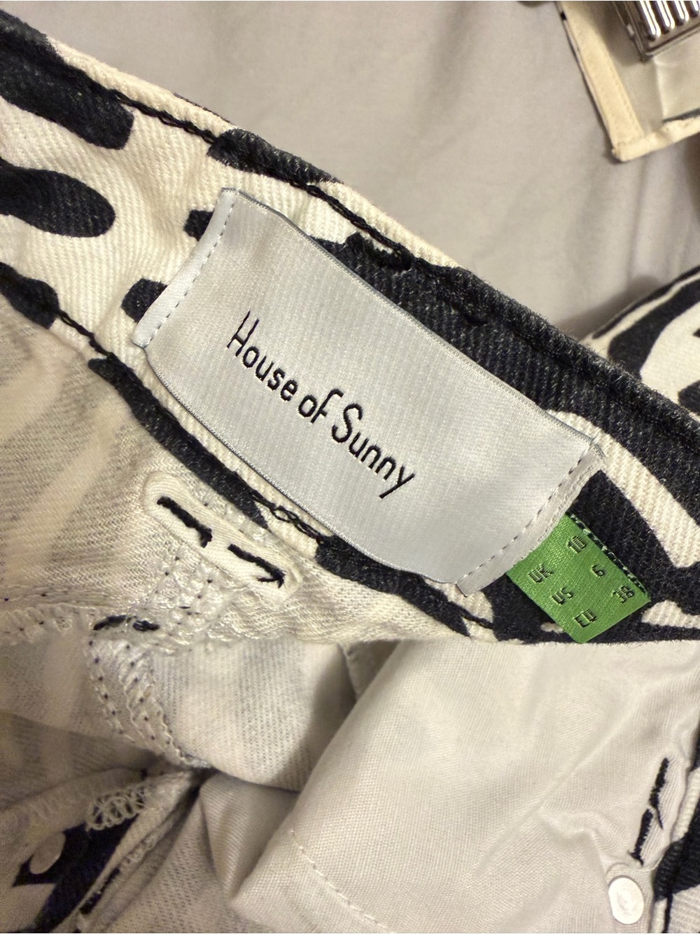 House of Sunny Zebra Print Crop Pants - Black & White - Picture 4 of 4